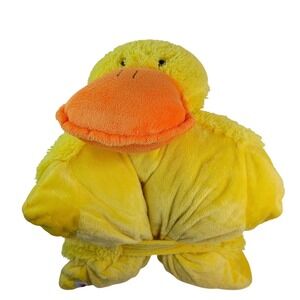 Vintage 2010 Pillow Pets Ducky Duck Yellow Plush Stuffed Animal Toy 18 inch